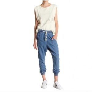 ONE TEASPOON Super Trackies Blue Relaxed
Tapered Jogger Pants SMALL